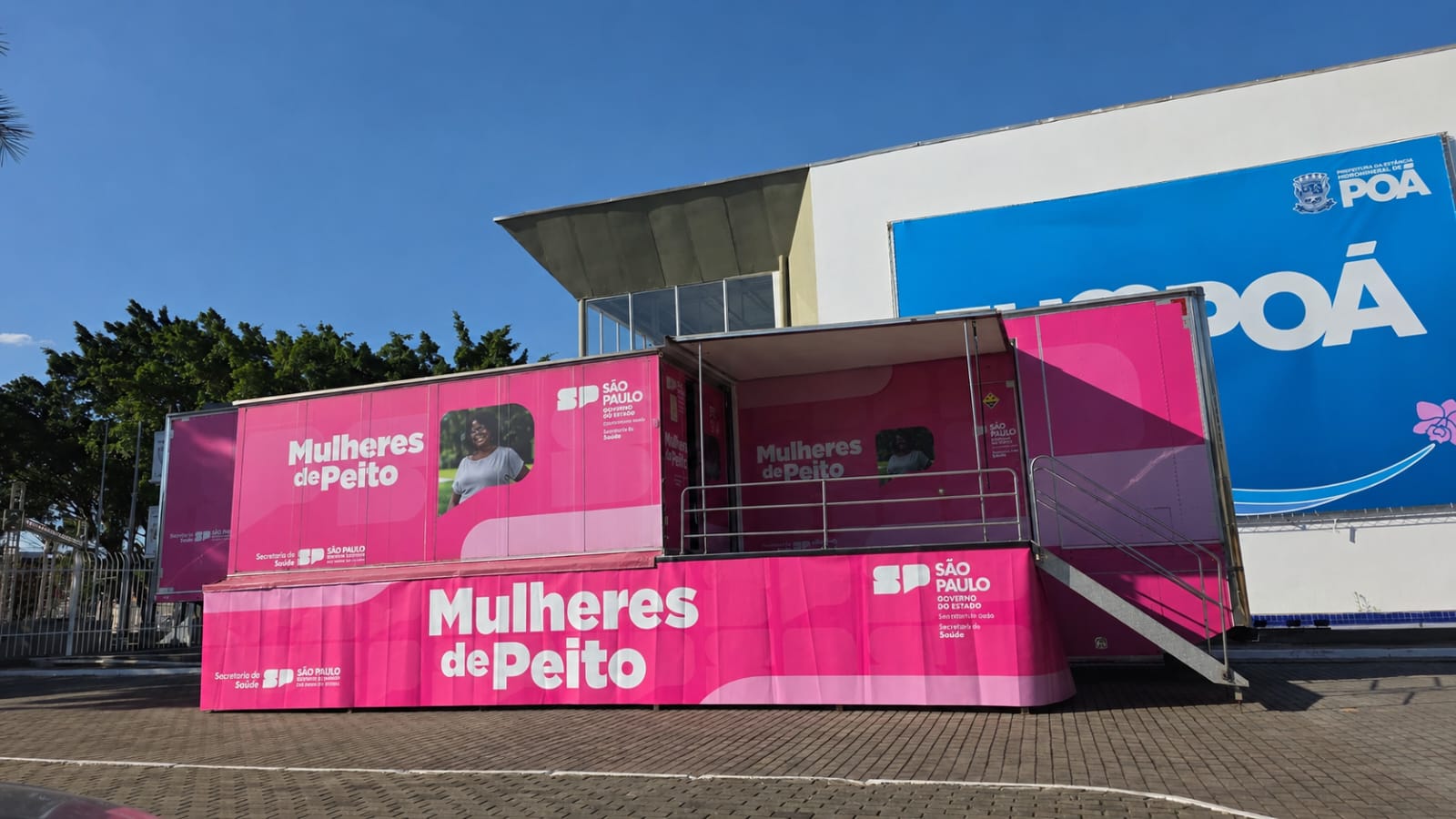 Poá reforça prevenção ao câncer de mama com chegada da Carreta da Mamografia