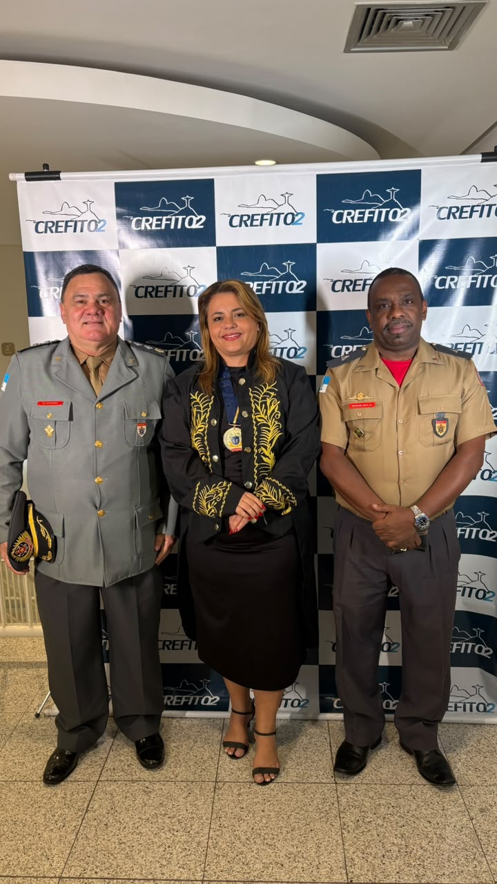Major Raul Galdino,  Dra. Cláudia Antunes  e  Sub Tenente Rodrigo de Souza Braz