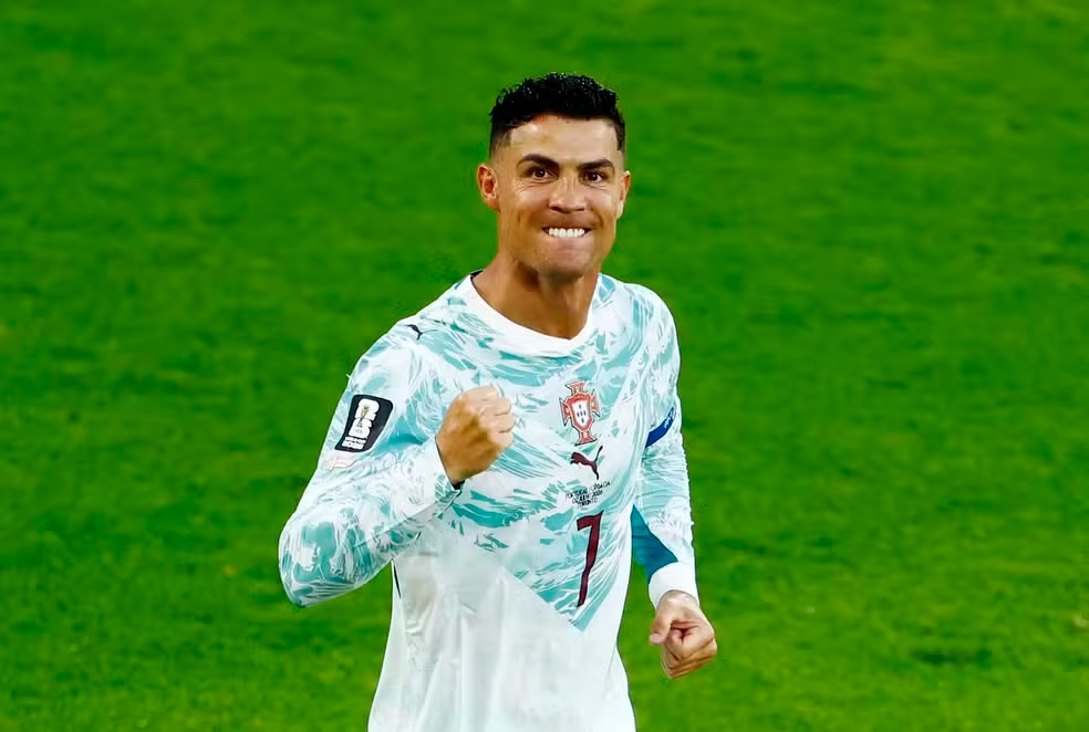 Cristiano Ronaldo depois de marcar o penalti