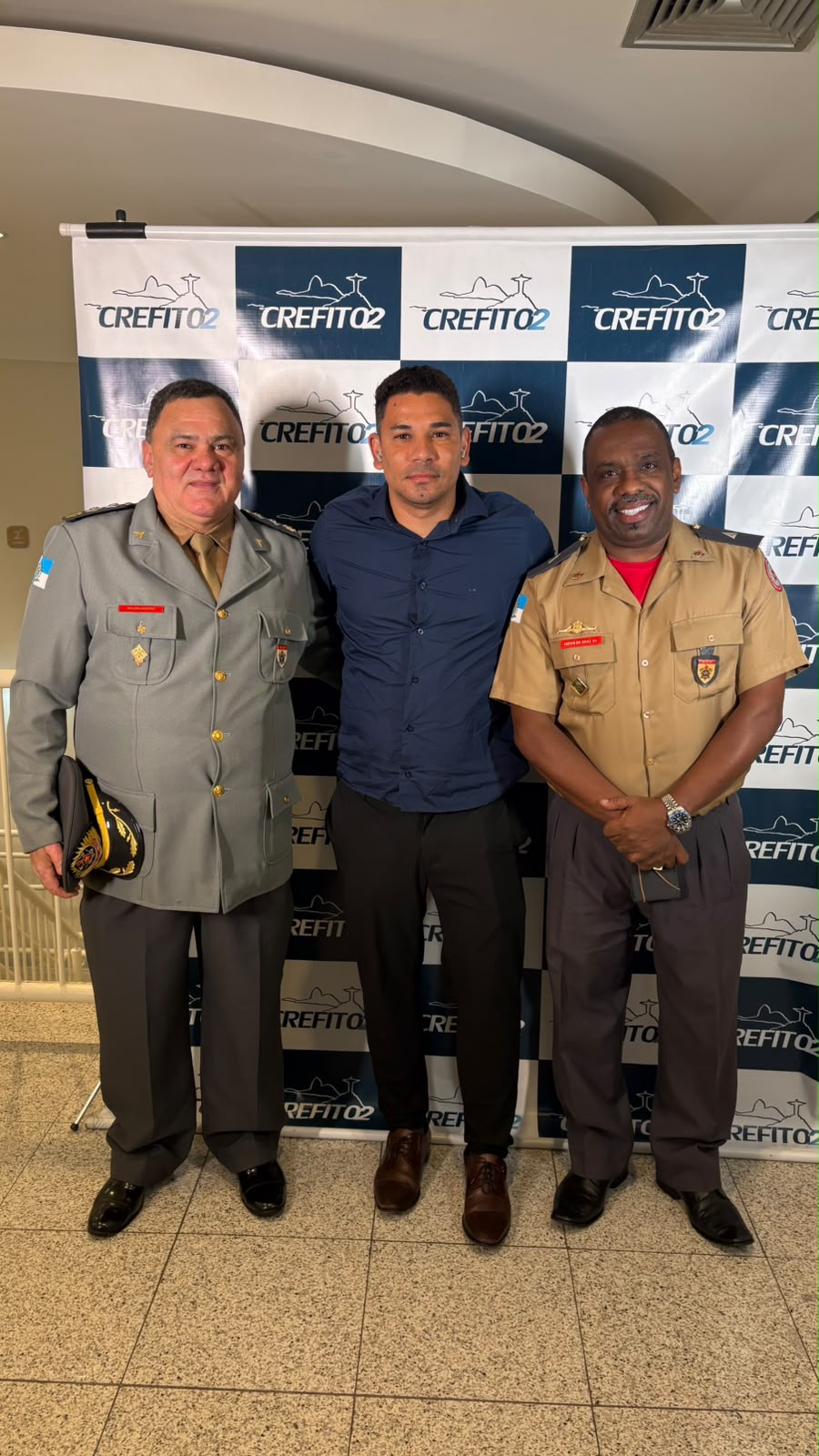 Major Raul Galdino, Jornalista Leonardo Alpha e  Sub Tenente Rodrigo de Souza Braz