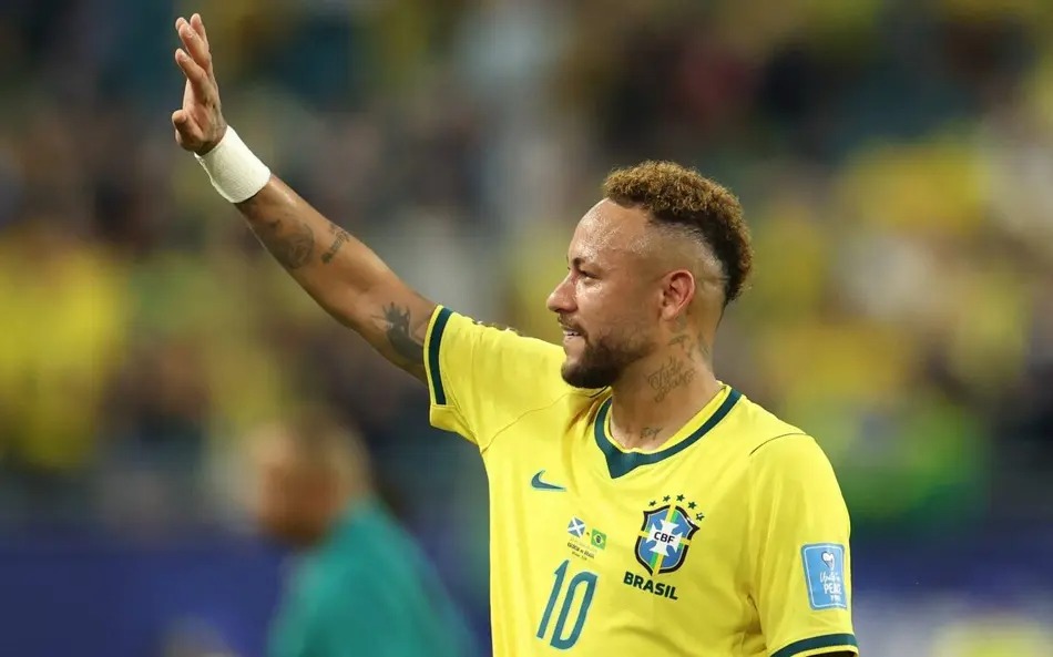 Neymar em Brasil x Escócia pela Copa do Mundo de 2026 (Foto: PATRICIA DE MELO MOREIRA / AFP)